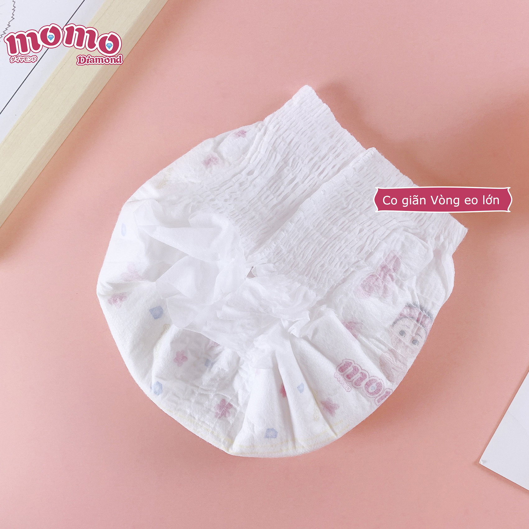 [Tã dán ORGANIC] Bỉm Nhật MOMO DIAMOND size S64/M62