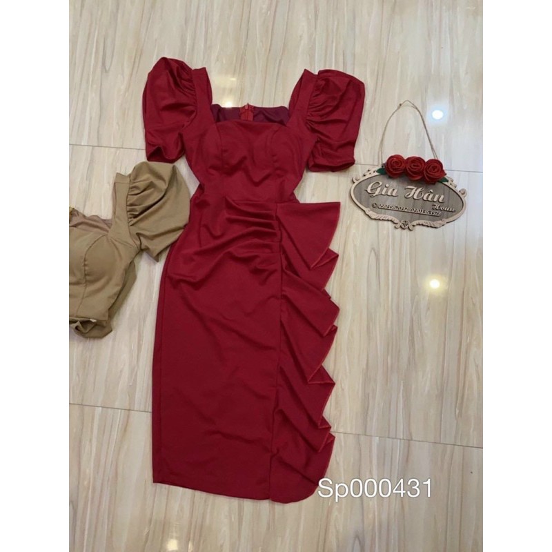 [HCM]Đầm Body Cổ U #Bigsize 60KG Đến 90KG
