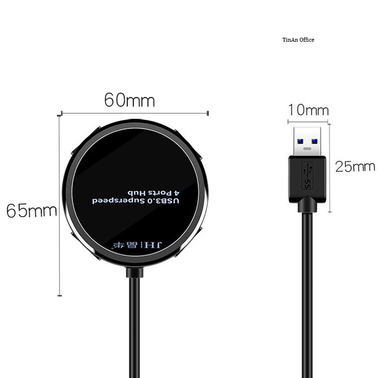 Hub USB-3.0, 4 Cổng, USB 3.0 tốc độ cao