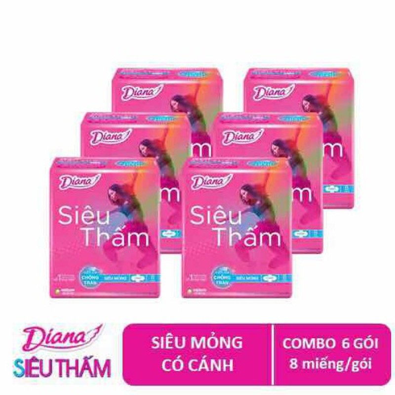 Băng Vệ Sinh Diana Siêu mỏng Cánh ( 1gói x 8 Miếng)
