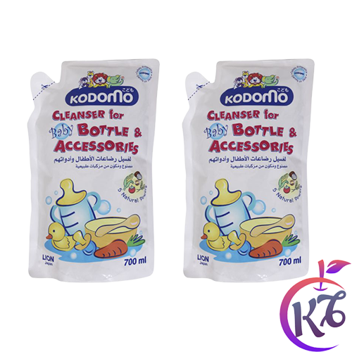 Combo 2 bịch nước rửa bình sữa rau củ quả và phụ kiện cho bé Kodomo bịch 700ml Thái Lan - dạng gói - nuoc rua binh sua rau cu qua va phu kien cho be