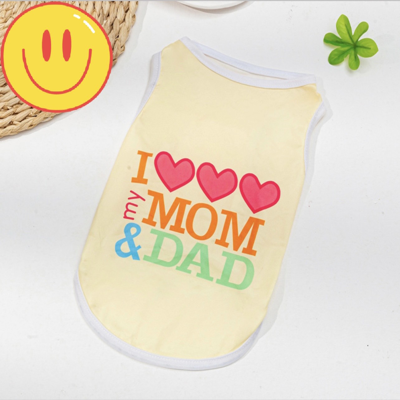 Áo thun cotton sát nách cho chó mèo dễ thương