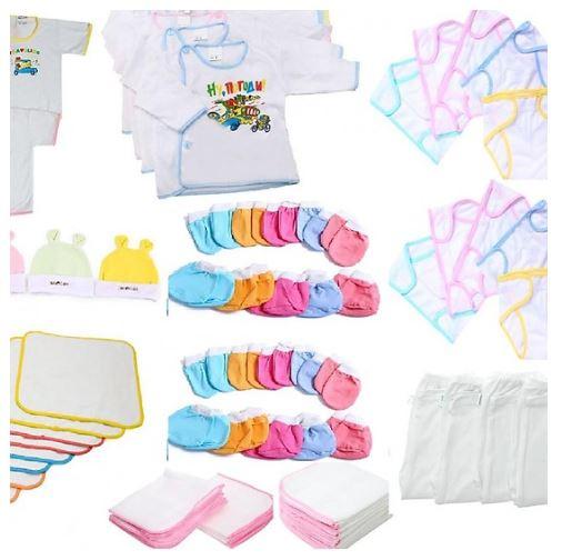 [hcm]combo 85 món cho bé sơ sinh (10 áo + 15 tã + 15 khăn + 10 cặp bao tay/chân + 5 nón + 5 quần + 15 tã lót)