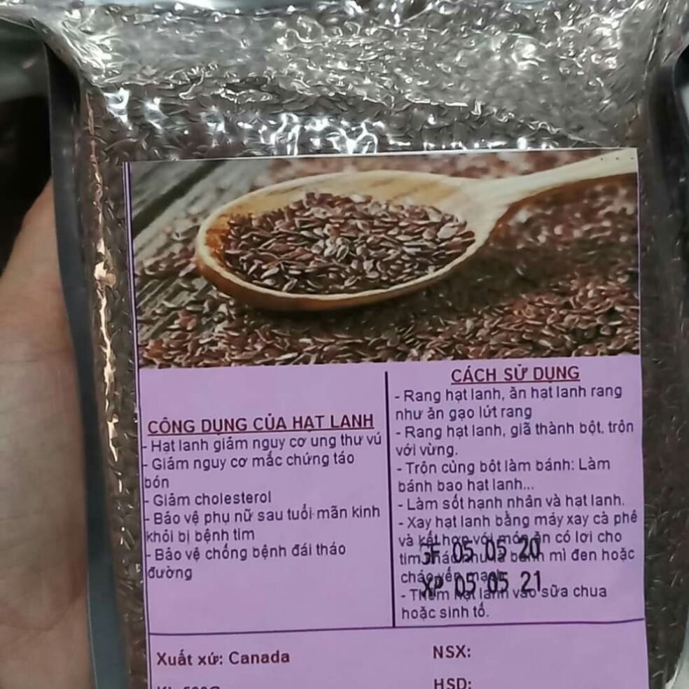 hạt lanh canada 500g