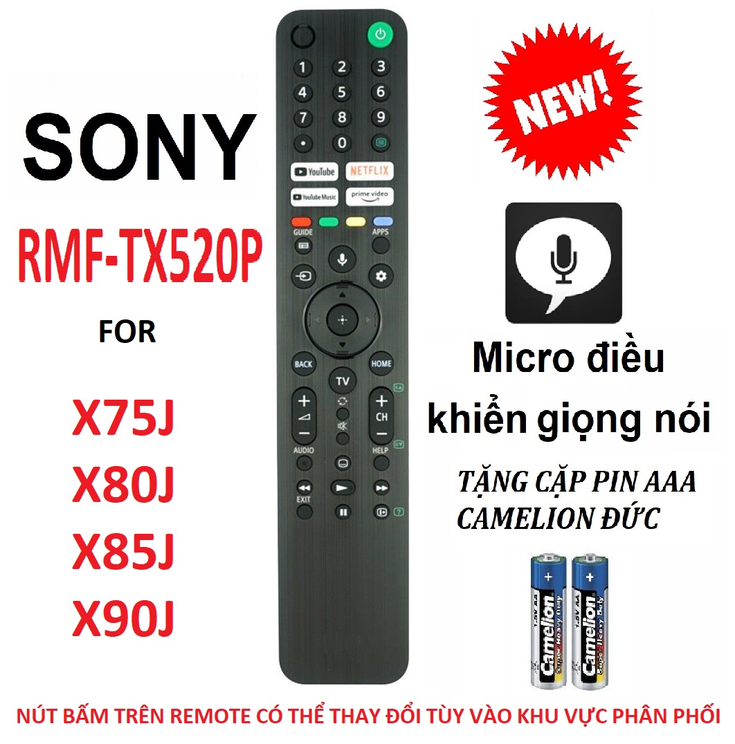 Remote điều khiển tivi sony smart rmf-tx520p giọng nói mic điều khiển giọng nói sony dieu khien giong noi rmf-tx520p 2021