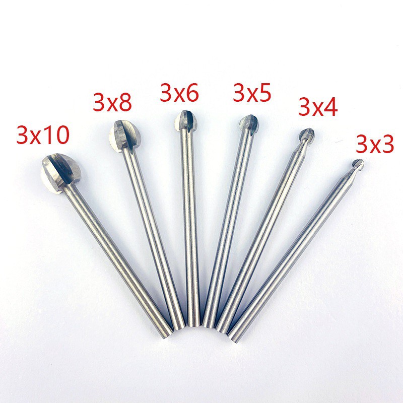 Mũi khoan mài phay gỗ đầu tròn chân 3mm