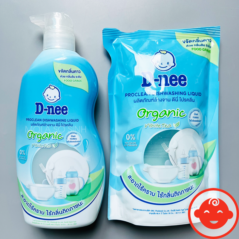 Nước rửa bình sữa dnee organic 620ml, 550ml date mới nhất