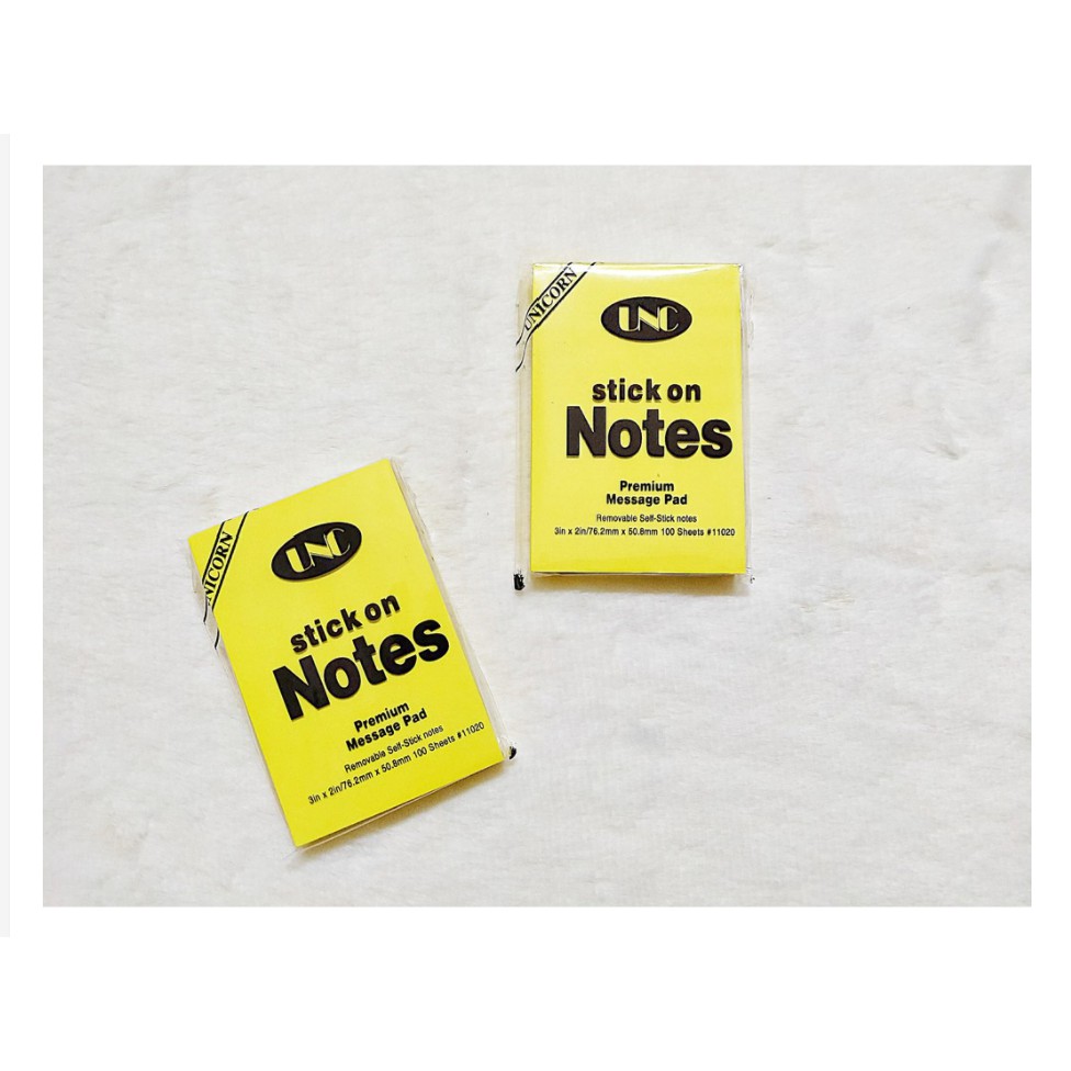 2 Xấp Giấy note vàng 3X2 UNC