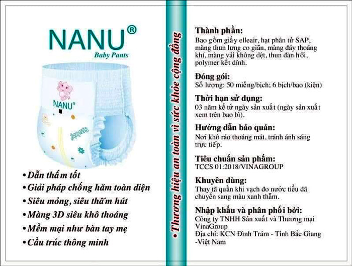 [Free ship] bỉm tã quần NANU L50  (9-14kg)