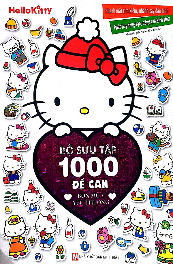 Sách hello kitty - bst 1000 đề can - bốn mùa yêu thương