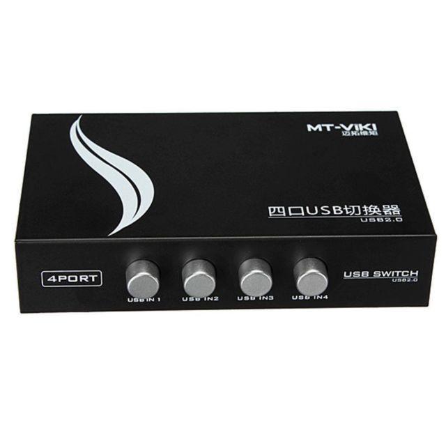Bộ chia 4 máy tính dùng chung 1 máy in Switch USB MT-VIKI Tặng 2 cáp máy in dài 1.5m