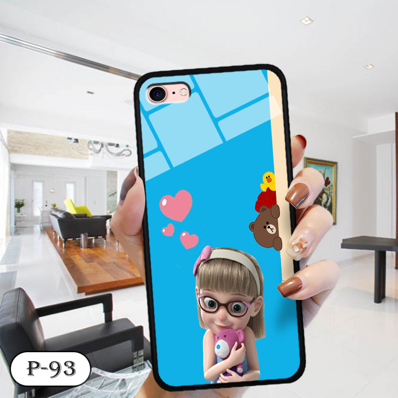 Ốp kính 3d cute iphone 7