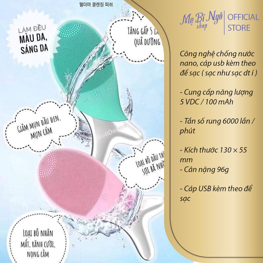 Máy Rửa Mặt Cá Wellderma Hàn Quốc - Cam kết hàng