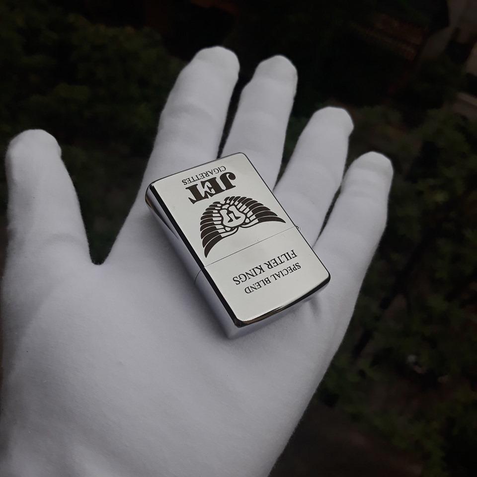 [HCM]Bật Lửa Zippo USA Khắc Logo Jet - Tặng Kèm Xăng Đá