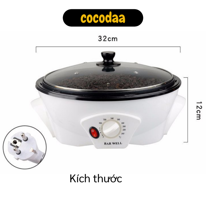Máy rang cà phê - Máy rang ngũ cốc đa năng - Máy rang hạt - Máy rang cafe đa năng 1200W
