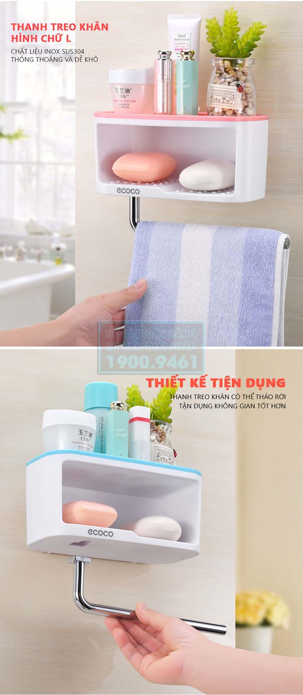 Kệ để xà phòng rửa tay nhà tắm ECOCO 9339