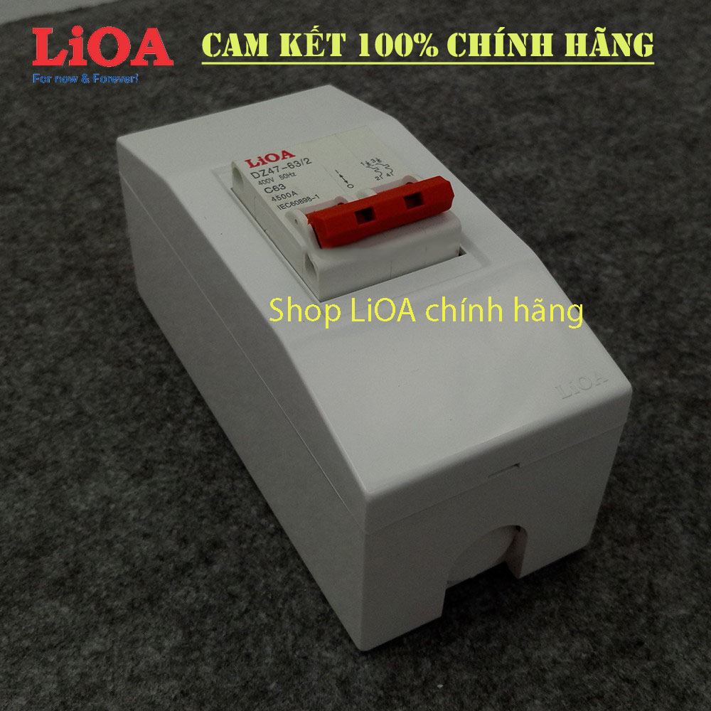 Combo cầu dao tự động (APTOMAT) LiOA  loại 2 cực - Lắp nổi