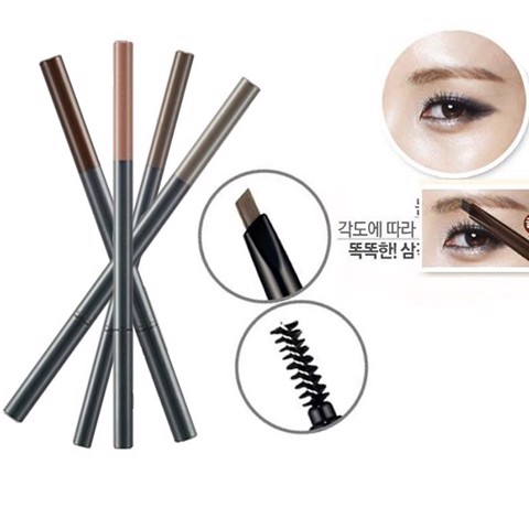 [HCM]Chì Kẻ Mày Định Hình 2 Đầu The Face Shop Designing Eyebrow Pencil 3g #03 Brown
