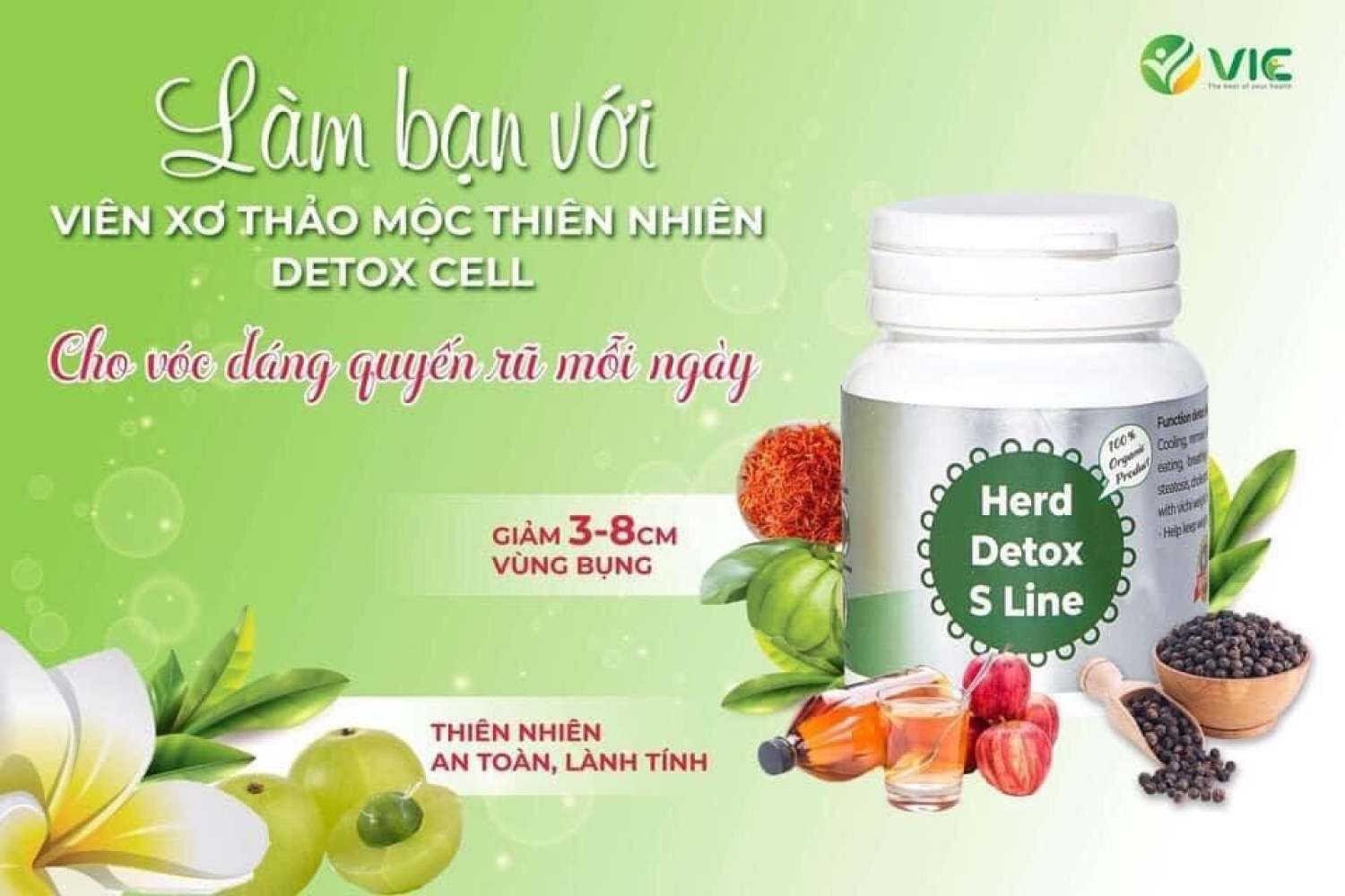 Detox SLine giảm mỡ bụng, đánh tan mỡ bụng