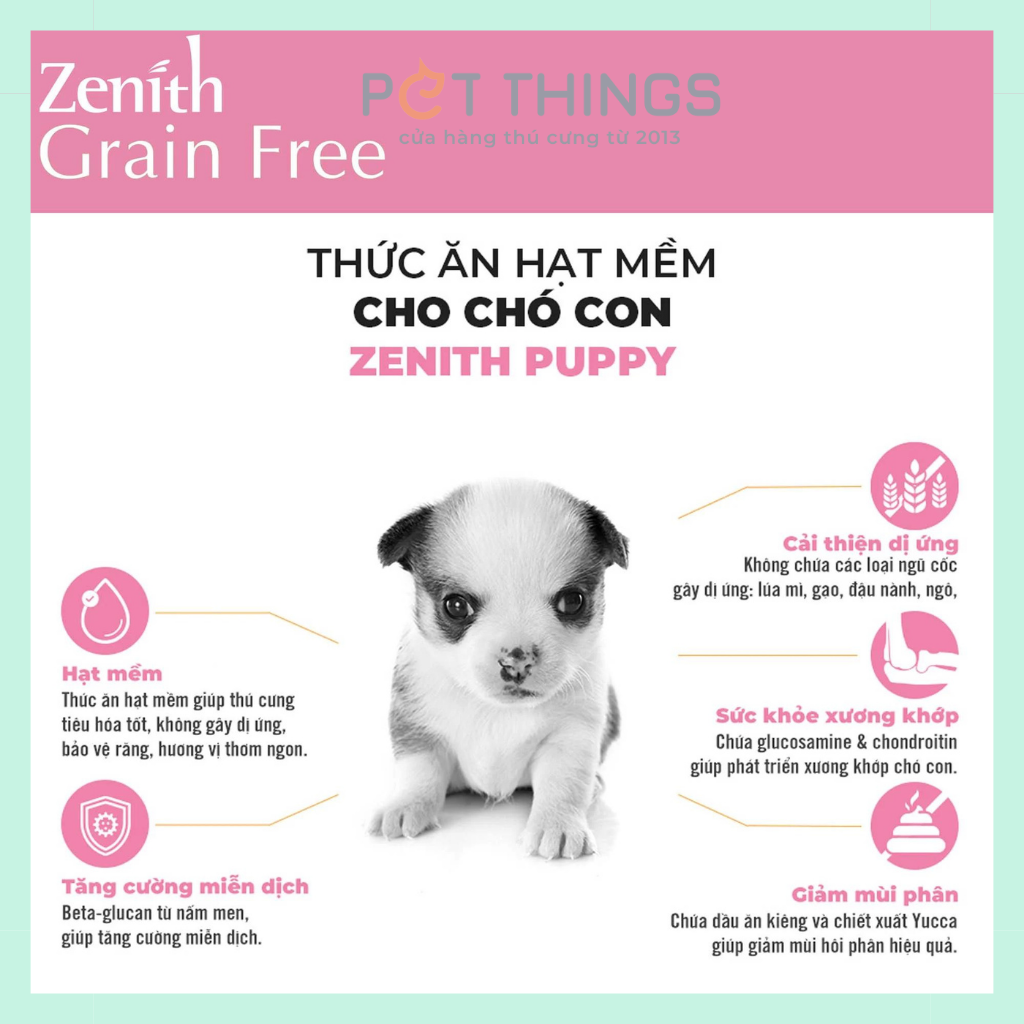 Thức ăn Hạt mềm Zenith 1.2kg / 3kg cho chó