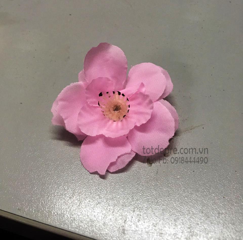 50 bông hoa đào,mai vải trang trí Tết
