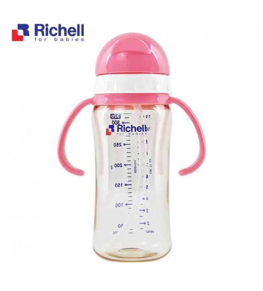 BÌNH ỐNG HÚT PPSU RICHELL (320ML-HỒNG)