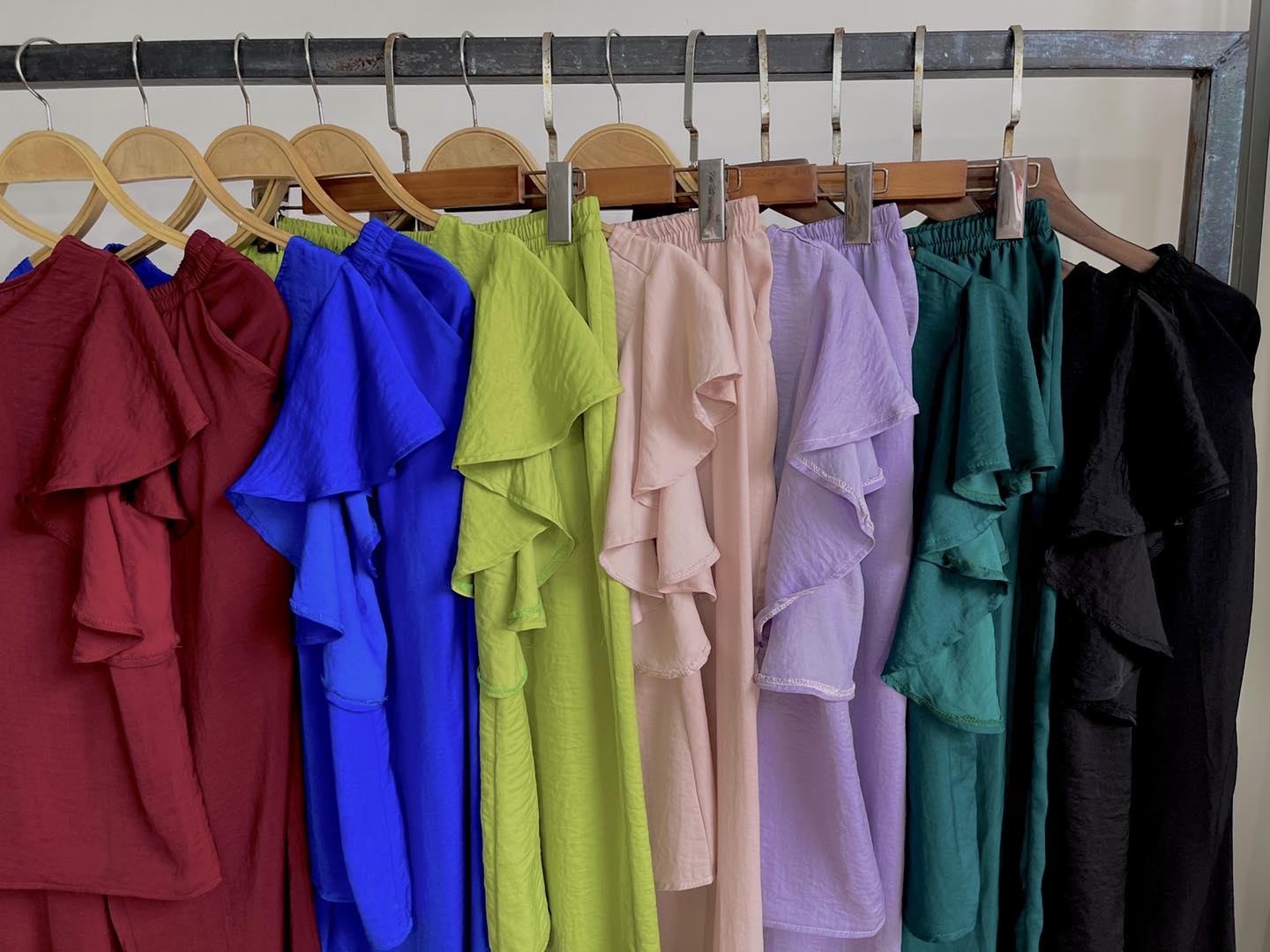 Đồ bộ lụa quần dài ống rộng tay tiên Infashion
