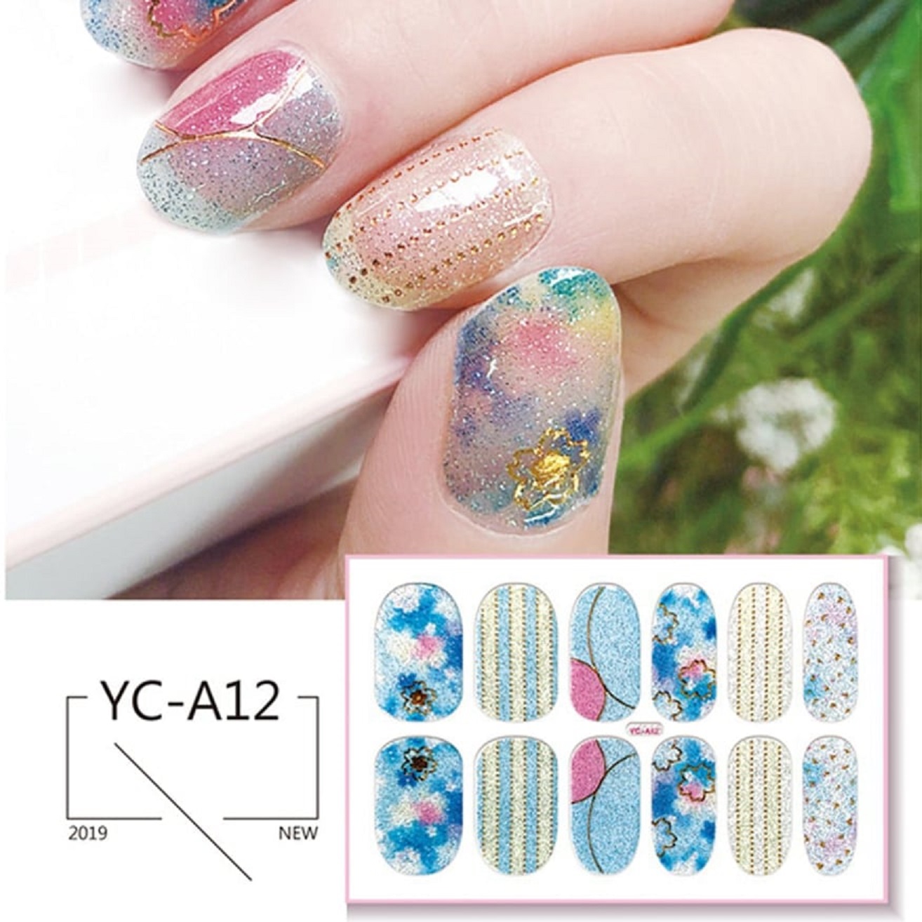 Sticker 3D cao cấp trang trí móng Hàng Mới Về
