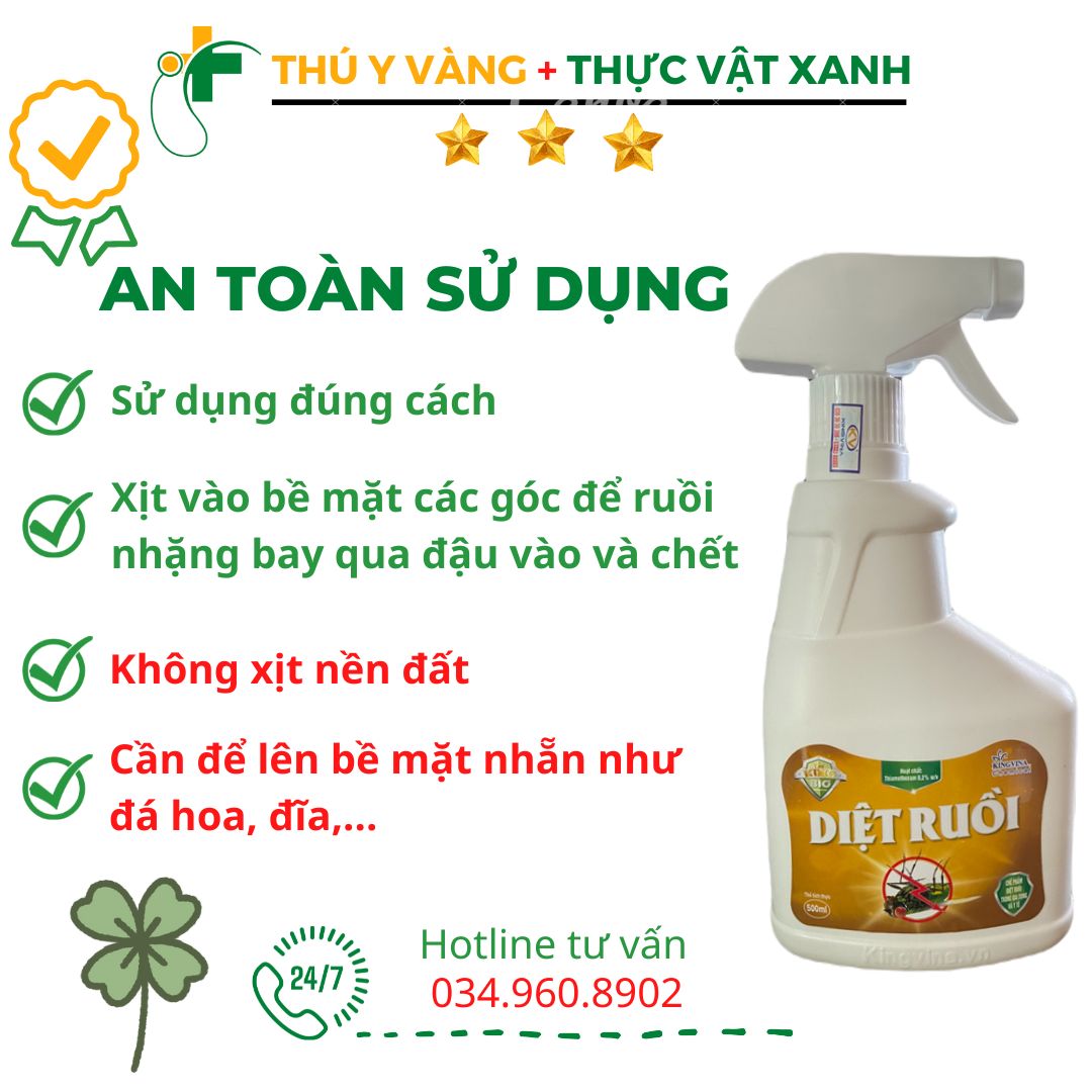Xịt Ruồi Sinh Học KINGVINA Chai lớn 500ml