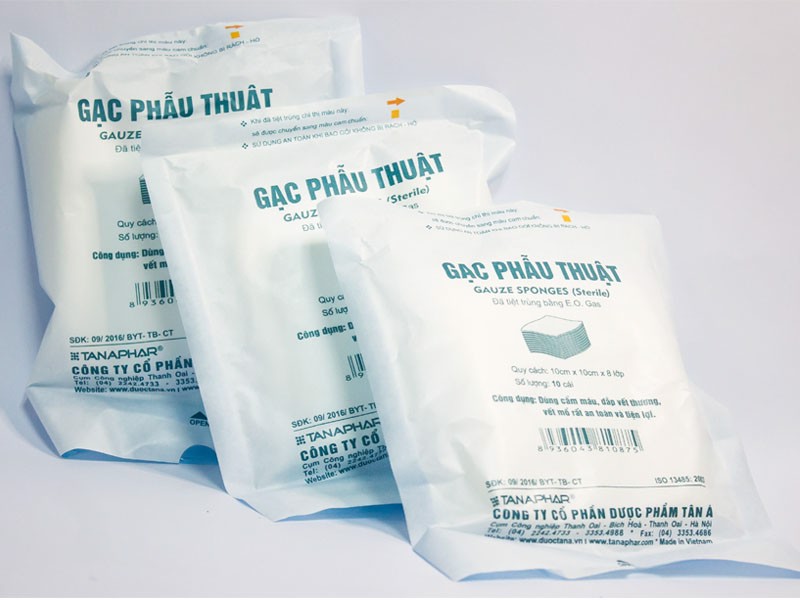 Combo 10 gạc phẫu thuật tana 10x10x8 lớp