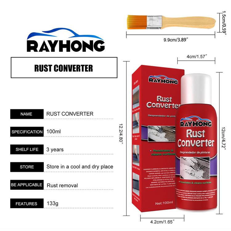 100ML Rust Converter Car Chassis Derusting Car Rust Remover with Brush Multi-Purpose Rust Remover Rust Inhibitor Derusting for Cars functional