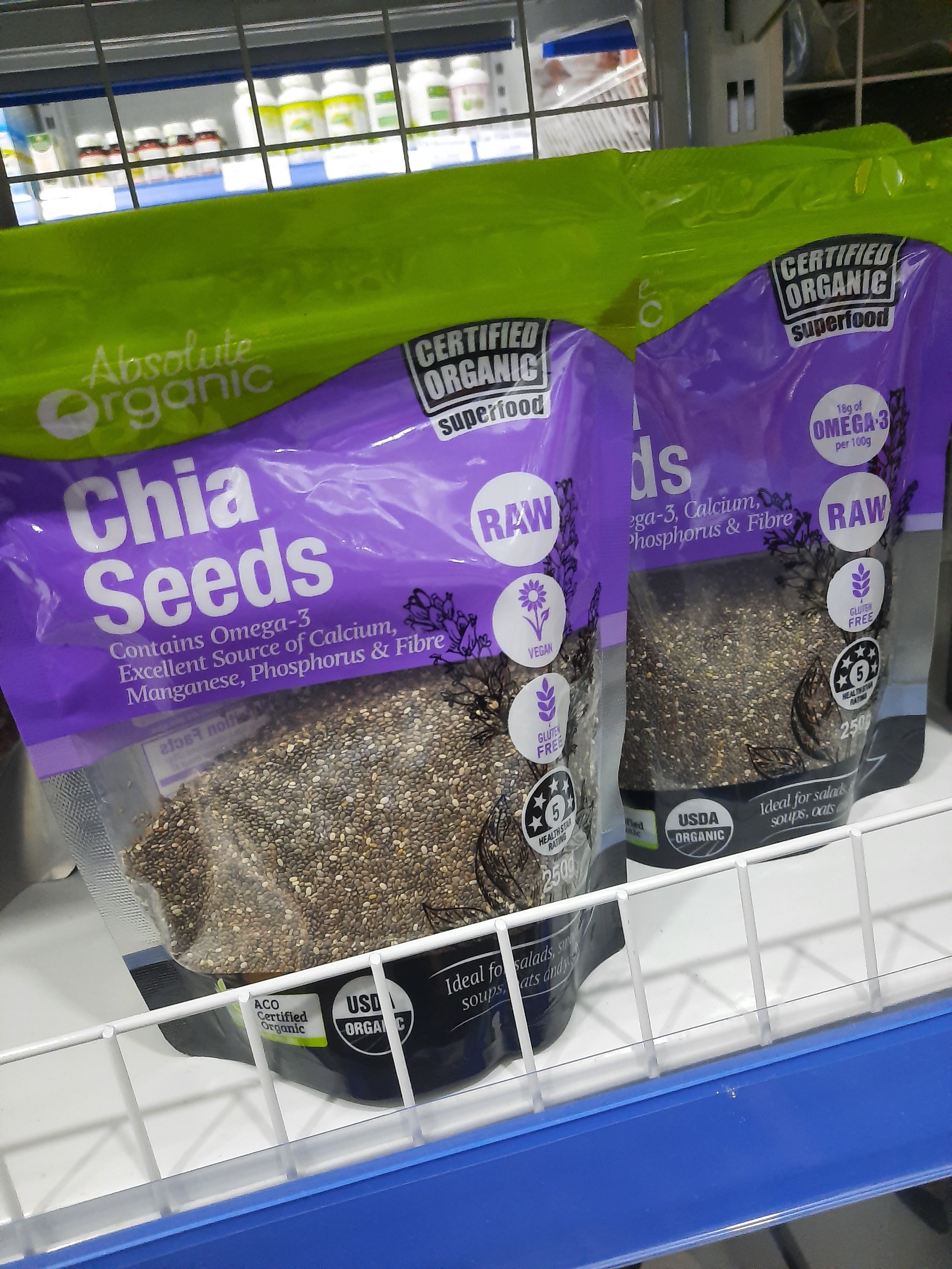 Hạt Chia Hữu Cơ  - Bịch (250gram) - Chia Seeds High In Omega 3