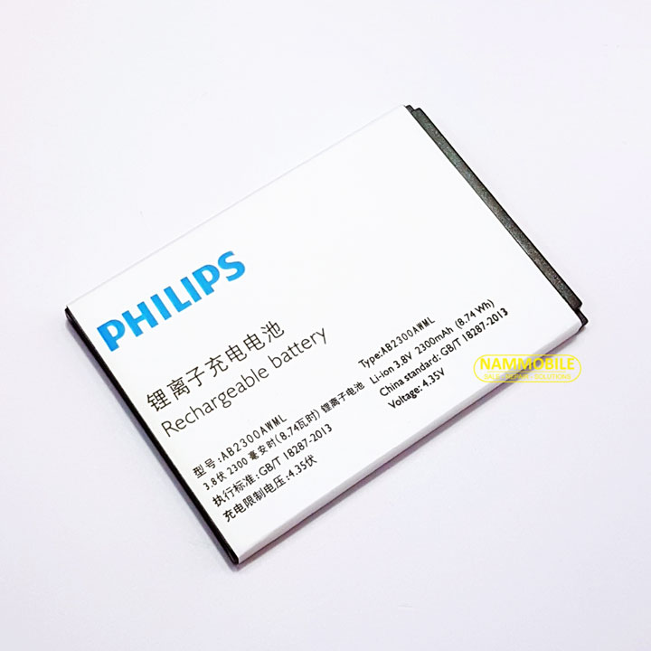 FREESHIP Pin Philips S358 AB2300AWML 2300mAh zin
