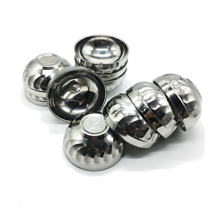 Combo 10 Chén Inox Cách Nhiệt 2 Lớp Cao Cấp