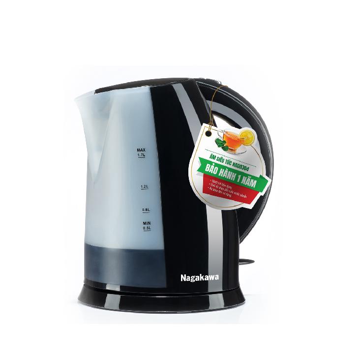Ấm siêu tốc 1.7l nagakawa nag0304