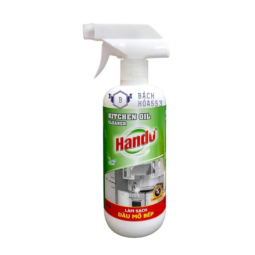 [Hoàn Tiền 10%] Chai xịt làm sạch dầu mỡ bếp Hando 570ml - Xịt tẩy mỡ bếp - Xịt vệ sinh dầu mỡ bếp - Xịt tẩy dầu mỡ bếp siêu sạch BH927