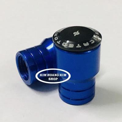 Ốc Chụp Van Vòi CNC gắn các loại Xe Máy (màu Xanh)