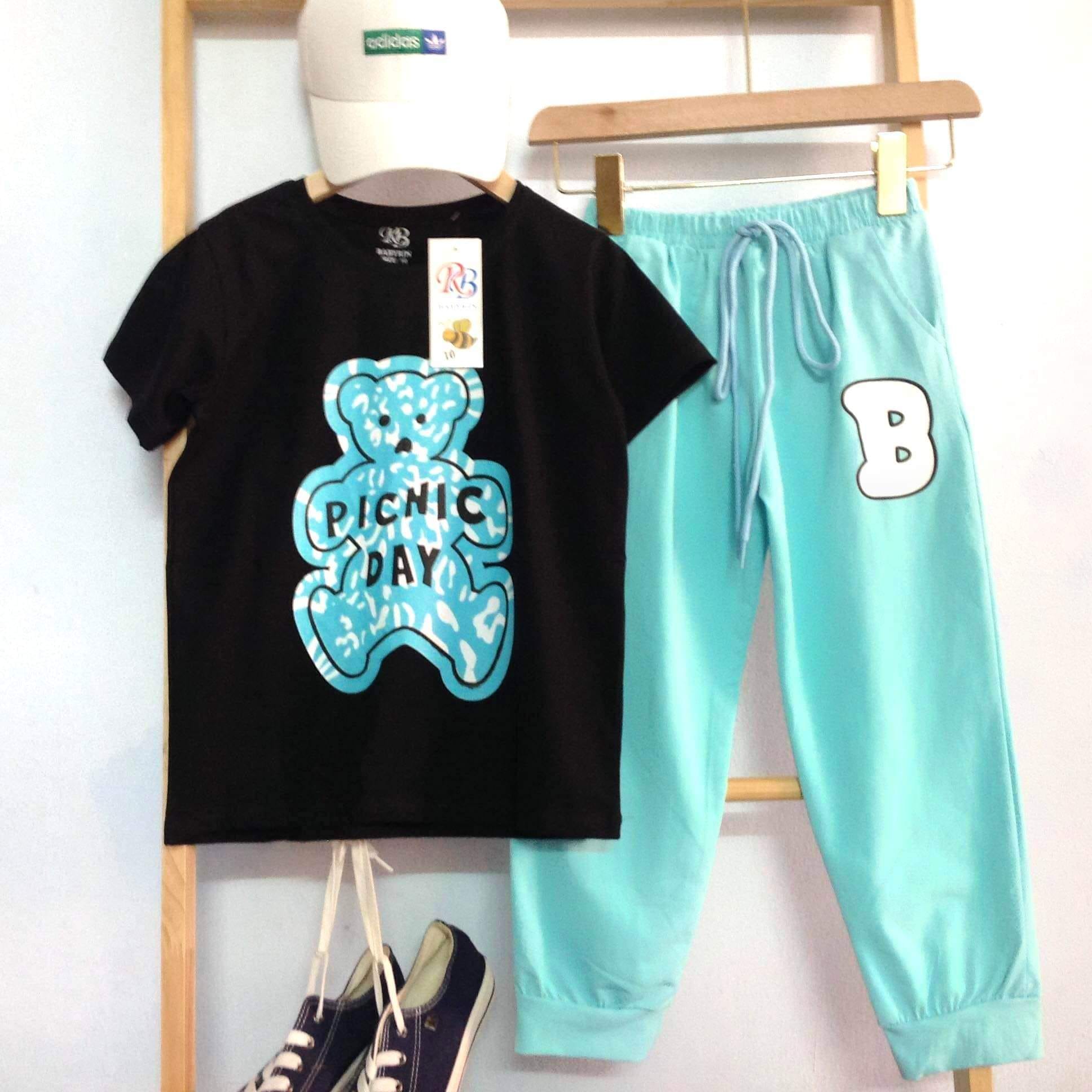 BỘ THUN HIP HOP BÉ GÁI HÌNH GẤU