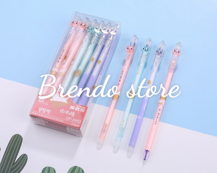 [HCM]Bút Gel Tẩy (12Cây/Hộp) Màu Xanh Và Tím