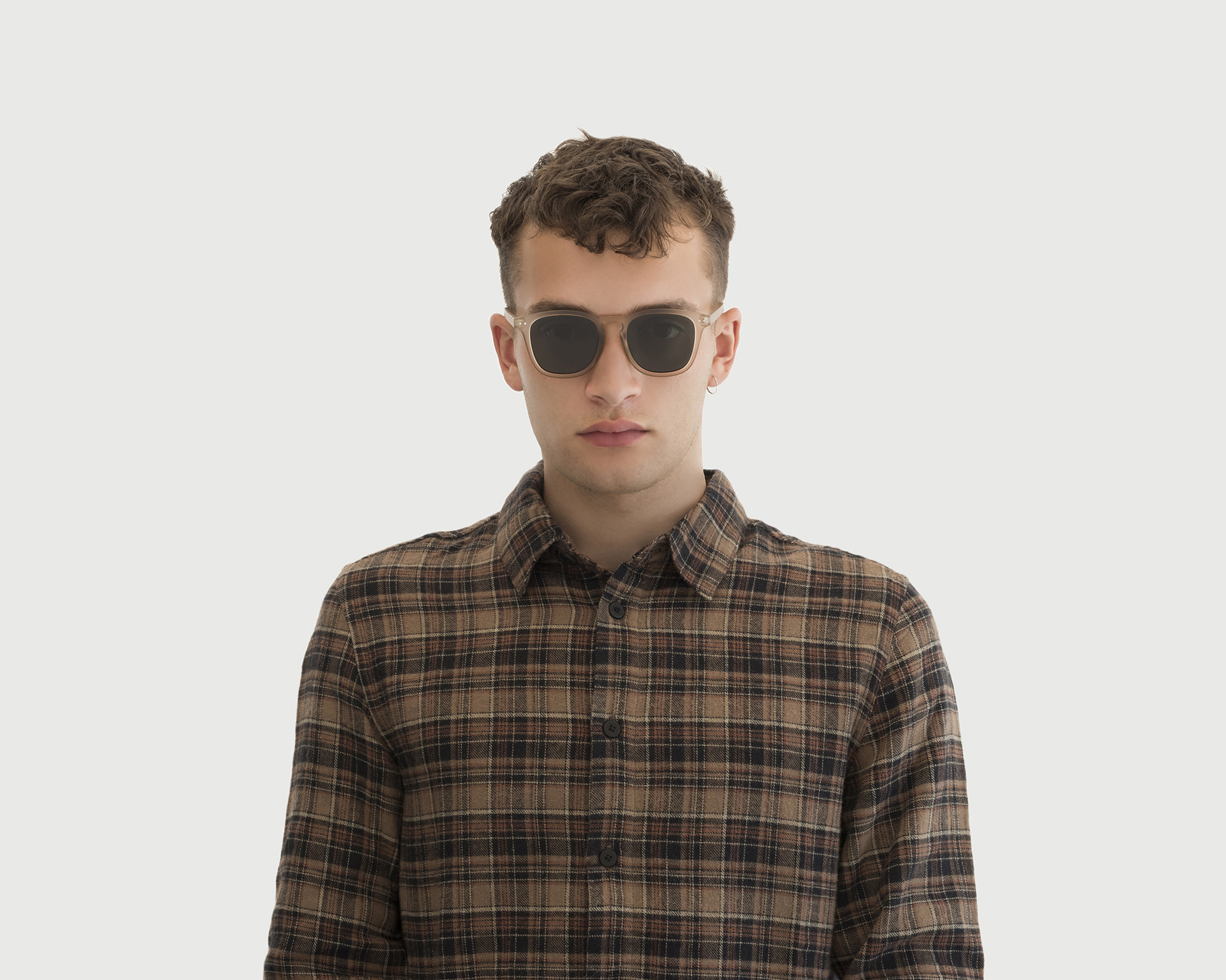 Kính mát Sunnies Studios Gọng Vuông Yoji in Oak