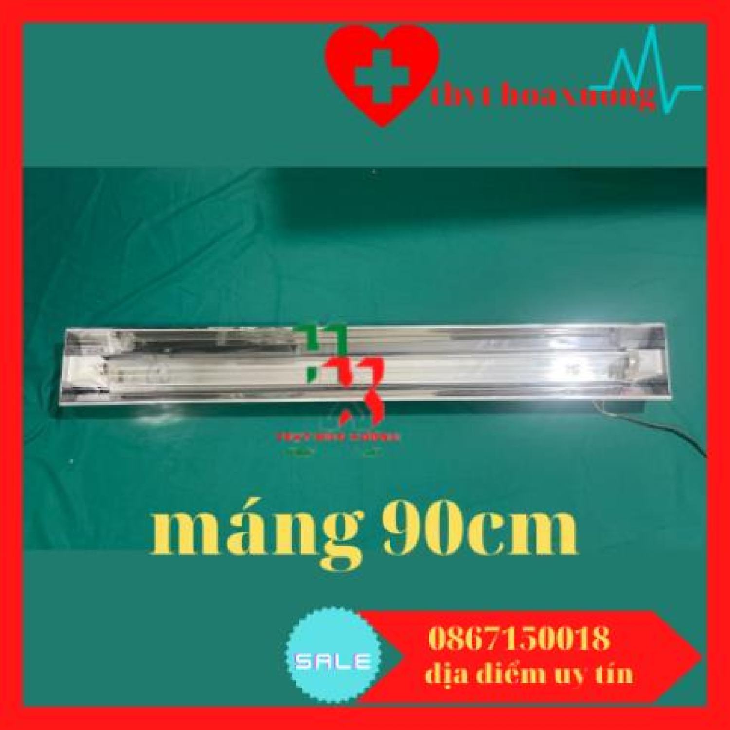 Đèn UV Đèn Cực Tia Tím Diệt Khuẩn Không Khí [COMBO Máng + Bóng UV 90cm ]