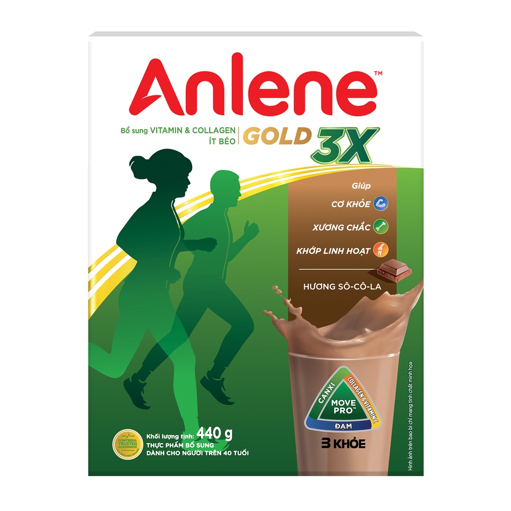Sữa bột Anlene Gold Movepro Hộp 440g chocolate