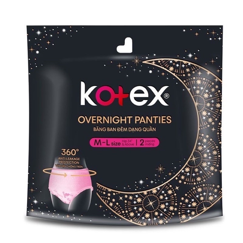 [ COMBO 10 GÓI ] BĂNG VỆ SINH DẠNG QUẦN  KOTEX M/L 2 MIẾNG