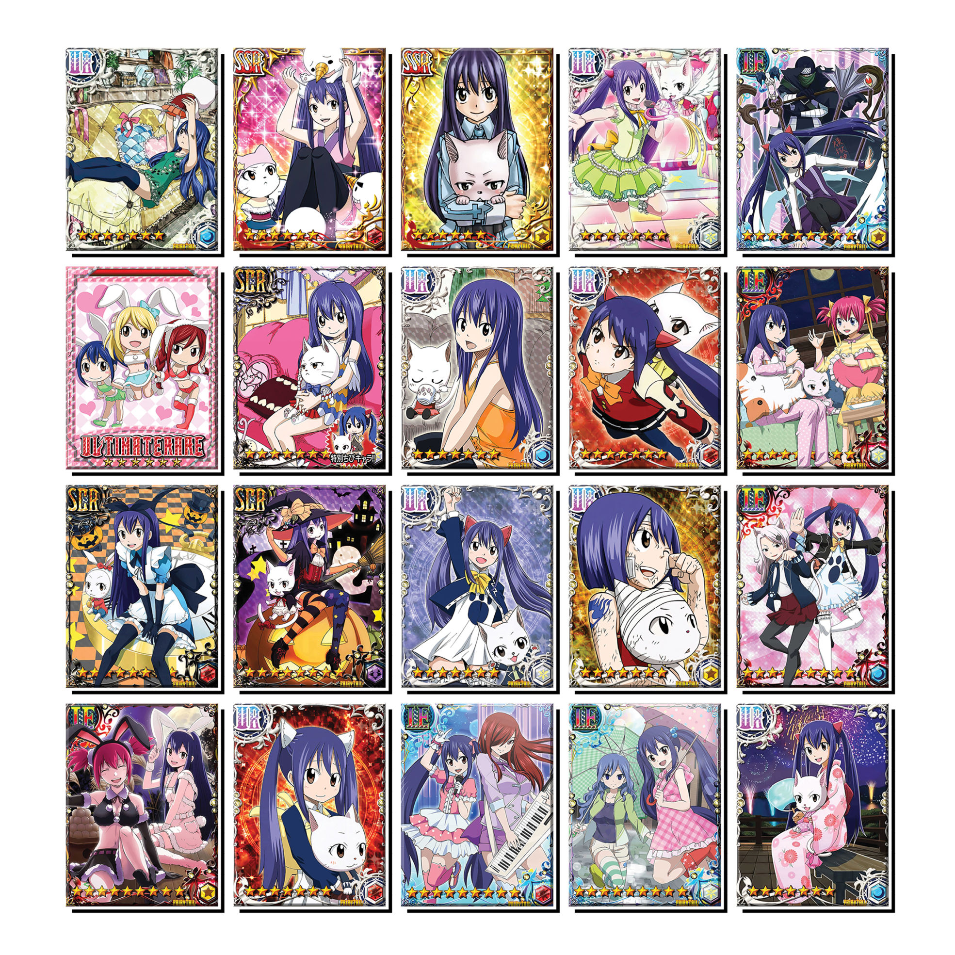 Thẻ bài fairy tail - phần 15 - wendy marvell - khổ 6.3 cm x 8.4 cm