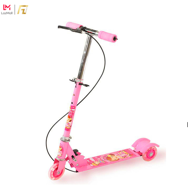 Xe Trượt Scooter Trẻ Em Fuzy 3 Bánh Pu Phát Sáng Có Phanh Tay An Toàn Cho