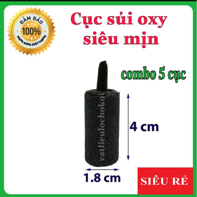 [HCM]Combo 5 cục sủi oxy siêu mịn hình trụ dài 4cm