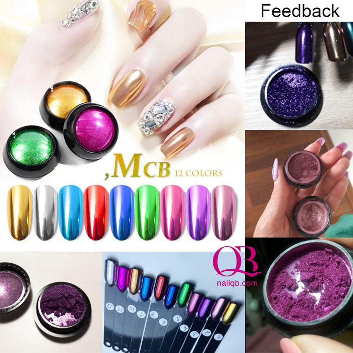 [HCM]Bột tráng gương trang trí móng màu đơn sắc (vàng bạc xanh đỏ tím....)