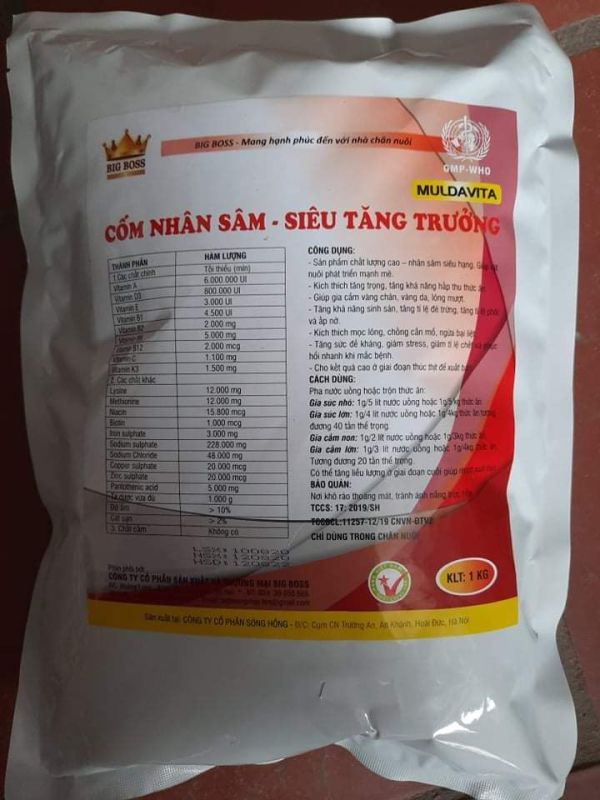 Cốm nhân sâm siêu tăng trưởng 1kg/gói