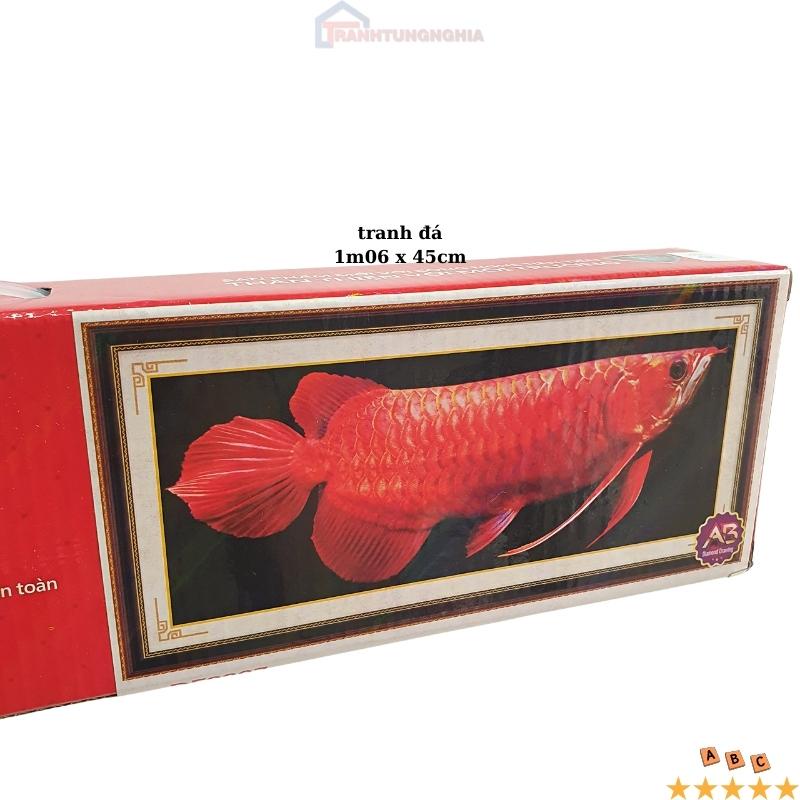 Tranh đính đá cá rồng đại cát 1m06 x 45cm