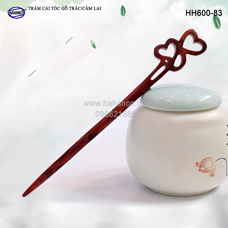 Trâm cài tóc phong cách Cổ Trang dễ thương, đục khắc bằng gỗ Trắc hoặc Cẩm (Đủ Loại) HH600 - HAHANCO